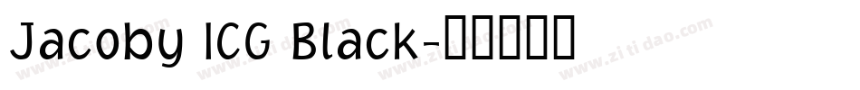 Jacoby ICG Black字体转换